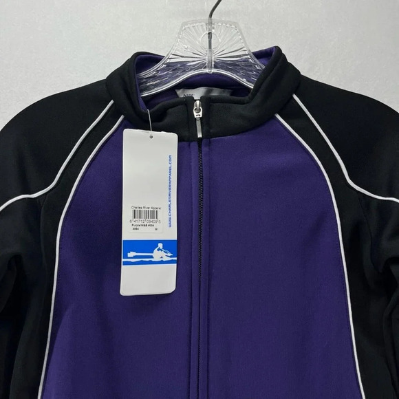 Charles River Sport Jacket Girls Sz M Olympian Warm Up Full Zip Athletic Purple - Picture 3 of 11
